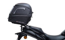 Image showing the Ventura EVO-12 Bike-Pack Kit for Suzuki GSX-S 1000 GT, TRQ (22->), including an EVO-12 pack bag, Evo-Rack mounted on the bike, and L-Bracket with screws, each clearly labeled for easy pannier support installation.