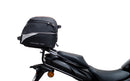 Image showing the Ventura EVO-12 Bike-Pack Kit for Suzuki GSX-S 1000 GT, TRQ (22->), including an EVO-12 pack bag, Evo-Rack mounted on the bike, and L-Bracket with screws, each clearly labeled for easy pannier support installation.