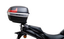 Image showing the Ventura EVO-12 Bike-Pack Kit for Suzuki GSX-S 1000 GT, TRQ (22->), including an EVO-12 pack bag, Evo-Rack mounted on the bike, and L-Bracket with screws, each clearly labeled for easy pannier support installation.