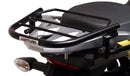 Image showing components of the Ventura EVO-12 Bike-Pack Kit for Suzuki V-Strom 250SX (23->): a black EVO-12 pack, Evo-Rack Adjustable Pack-Rack on a motorcycle, and labeled L-brackets with screws. Each item is individually labeled.