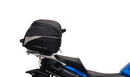 Image showing the Ventura EVO-12 Bike-Pack Kit for Suzuki GSX-S 1000 GX/GX+ (24->), with a black EVO-12 pack, Evo-Rack Top-Box Rack mounted on the motorcycle, and generic L-bracket kit with metal bars and screws, all clearly labeled.