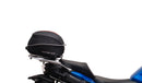 Image showing the Ventura EVO-12 Bike-Pack Kit for Suzuki GSX-S 1000 GX/GX+ (24->), with a black EVO-12 pack, Evo-Rack Top-Box Rack mounted on the motorcycle, and generic L-bracket kit with metal bars and screws, all clearly labeled.