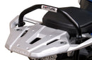 Image showing the Ventura EVO-12 Bike-Pack Kit for Suzuki GSX-S 1000 GX/GX+ (24->), with a black EVO-12 pack, Evo-Rack Top-Box Rack mounted on the motorcycle, and generic L-bracket kit with metal bars and screws, all clearly labeled.