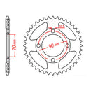 Sprocket Kit Honda CT110 - Single ratio/70mm Cntr-428KRO 15/45