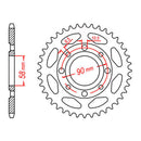 Sprocket Kit Honda CT/XL125/185 (CT200) - 428KRO 14/56