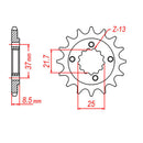 MTX 1309 Steel Front Sprocket