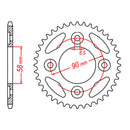 MTX 212 Steel Rear Sprocket
