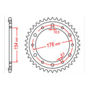 MTX 1340 Steel Rear Sprocket