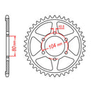 MTX 488 Steel Rear Sprocket