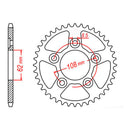 MTX 701 Steel Rear Sprocket