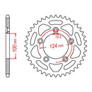 MTX 746 Steel Rear Sprocket