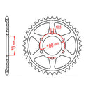 SPKT REAR OE STEEL 816 46T
