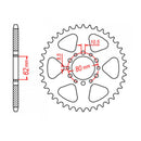 MTX 845 (2) Steel Rear Sprocket