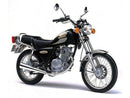 Image showing the Ventura EVO-12 Bike-Pack Kit for Suzuki GN 125 Z/EZ/D/ED, featuring a black zippered EVO-12 pack, an Evo-Rack on a bike, and a generic L-Bracket with screws—all clearly labeled for easy reference.