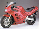Image of a Ventura EVO-12 Bike-Pack Kit for Suzuki RF 600 RP-V (93-97) showing EVO-12 Pack, Evo-Rack on bike, and L-Bracket with screws—all labeled. Compatible with Adjustable Pack-Rack and Sport-Rack systems.