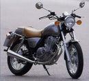 Image showing the Ventura EVO-12 Bike-Pack Kit for Suzuki TU 250X Volty V, W, including the EVO-12 Pack bag, an Evo-Rack mounted on a bike, and a labeled generic image of the L-Bracket with bolts and hardware.
