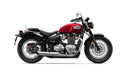 Ventura EVO-12 Bike-Pack Kit for Triumph Bonneville SpeedMaster 1200 (19–>), includes EVO-12 pack, EVO-Rack for bike installation, and black L-Bracket with screws for pannier support, all correctly labeled.