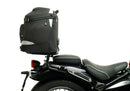 Ventura EVO-12 Bike-Pack Kit for Triumph Bonneville SpeedMaster 1200 (19–>), includes EVO-12 pack, EVO-Rack for bike installation, and black L-Bracket with screws for pannier support, all correctly labeled.
