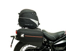 Ventura EVO-12 Bike-Pack Kit for Triumph Bonneville SpeedMaster 1200 (19–>), includes EVO-12 pack, EVO-Rack for bike installation, and black L-Bracket with screws for pannier support, all correctly labeled.