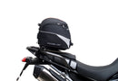 The Ventura EVO-12 Bike-Pack Kit for Triumph Tiger 900 GT Pro, Rally Pro (20->) includes a black EVO-12 pack, Evo-Rack mounted on the bike, and an image of a metal L-bracket kit with screws—each item clearly labeled.