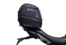 Image shows a Ventura EVO-12 bike pack, Adjustable Pack-Rack, and labeled "L-Bracket" with mounting hardware on a Triumph Tiger Sport 660 (22 ->), displayed as a bike-pack kit. Text labels identify each Ventura component.