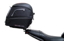 Ventura EVO-12 Bike-Pack Kit for Triumph Trident 660 (21–>), includes a black EVO-12 pack, an EVO-Rack with pannier support on the bike, and a sample image of a black L-Bracket with mounting hardware.