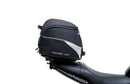 Ventura EVO-12 Bike-Pack Kit for Triumph Trident 660 (21–>), includes a black EVO-12 pack, an EVO-Rack with pannier support on the bike, and a sample image of a black L-Bracket with mounting hardware.