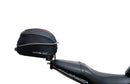 Ventura EVO-12 Bike-Pack Kit for Triumph Trident 660 (21–>), includes a black EVO-12 pack, an EVO-Rack with pannier support on the bike, and a sample image of a black L-Bracket with mounting hardware.