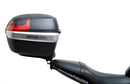 Ventura EVO-12 Bike-Pack Kit for Triumph Trident 660 (21–>), includes a black EVO-12 pack, an EVO-Rack with pannier support on the bike, and a sample image of a black L-Bracket with mounting hardware.