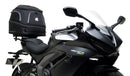 Ventura's EVO-12 Bike-Pack Kit for Triumph Daytona 660 (24 - >) includes a black zippered bike-pack, metal rear rack like the Evo-Rack, and metal L-brackets with screws depicted as a generic image.