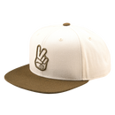 FLAT BILL SNAPBACK PEACE VINTAGE WHITE / OLIVE