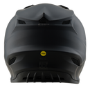 The Troy Lee Designs GP PRO HELMET MONO BLACK is a matte black full-face motocross helmet featuring a lightweight polyacrylite shell, angular vents, visor, and subtle geometric side graphics.