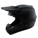 The Troy Lee Designs GP PRO HELMET MONO BLACK is a matte black full-face motocross helmet featuring a lightweight polyacrylite shell, angular vents, visor, and subtle geometric side graphics.