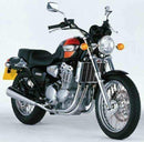 The Ventura EVO-12 Bike-Pack Kit for Triumph Adventurer 900 (99-02) includes a black EVO-12 pack, an Evo-Rack for your motorcycle, and L-Brackets with screws, as shown in the generic image.