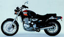 Image showing the Ventura EVO-12 Bike-Pack Kit for Triumph Adventurer 900 T, V (96-98): EVO-12 Pack (black bag), Evo-Rack Top-Box Rack (metal rack on bike), and L-Bracket with screws (black brackets).