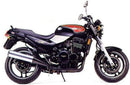 The Ventura EVO-12 Bike-Pack Kit for Triumph Trident 900 M, N, P, R, S, T, V (91-97) includes a black "EVO-12 Pack" storage bag, rear Evo-Rack, and metal L-Brackets—perfect for securing your gear on rides.