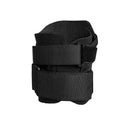 The EVS Sports WB01 Wrist Brace features adjustable black straps, a red EVS patch on the front, and interactive density plates for superior wrist support while maintaining a full range of motion, shown against a white background.