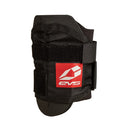 The EVS Sports WB01 Wrist Brace features adjustable black straps, a red EVS patch on the front, and interactive density plates for superior wrist support while maintaining a full range of motion, shown against a white background.