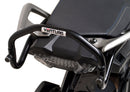 Ventura EVO-12 Bike-Pack Kit for Yamaha Tracer 900 GT (19-21) includes a black EVO-12 pack, an EVO-RACK Top-Box Rack, and an L-Bracket with screws/bolts, each item labeled with a red tag.