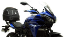 Image showing the Ventura EVO-12 Bike-Pack Kit for Yamaha MT-07R Tracer 700 (17-21), featuring an EVO-12 Pack (black soft bag), Evo-Rack (black metal rack), and L-Bracket with screws; labeled as a generic image.