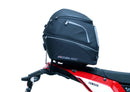 Ventura Yamaha XTZ 690 (20->) Bike-Pack Kit includes a black EVO-12 pack, Evo-Rack mounted on a motorcycle, and L-Bracket with bolts and screws. Each part, including the Evo-Rack, is clearly labeled under its image.