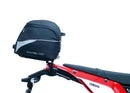 Ventura Yamaha XTZ 690 (20->) Bike-Pack Kit includes a black EVO-12 pack, Evo-Rack mounted on a motorcycle, and L-Bracket with bolts and screws. Each part, including the Evo-Rack, is clearly labeled under its image.
