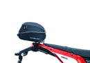 Ventura Yamaha XTZ 690 (20->) Bike-Pack Kit includes a black EVO-12 pack, Evo-Rack mounted on a motorcycle, and L-Bracket with bolts and screws. Each part, including the Evo-Rack, is clearly labeled under its image.