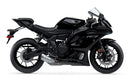 Image showing the Ventura EVO-12 Bike-Pack Kit for Yamaha YZF-R7 HO, LA. (22->), which includes an EVO-12 Pack (black bag), Evo-Rack (mounted on bike), and Adjustable Pack-Rack L-Bracket with screws (generic image).