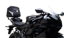 Image showing the Ventura EVO-12 Bike-Pack Kit for Yamaha YZF-R7 HO, LA. (22->), which includes an EVO-12 Pack (black bag), Evo-Rack (mounted on bike), and Adjustable Pack-Rack L-Bracket with screws (generic image).