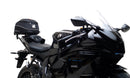 Image showing the Ventura EVO-12 Bike-Pack Kit for Yamaha YZF-R7 HO, LA. (22->), which includes an EVO-12 Pack (black bag), Evo-Rack (mounted on bike), and Adjustable Pack-Rack L-Bracket with screws (generic image).