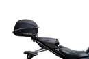 Image showing the Ventura EVO-12 Bike-Pack Kit for Yamaha YZF-R7 HO, LA. (22->), which includes an EVO-12 Pack (black bag), Evo-Rack (mounted on bike), and Adjustable Pack-Rack L-Bracket with screws (generic image).