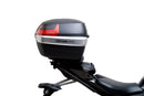 Image showing the Ventura EVO-12 Bike-Pack Kit for Yamaha YZF-R7 HO, LA. (22->), which includes an EVO-12 Pack (black bag), Evo-Rack (mounted on bike), and Adjustable Pack-Rack L-Bracket with screws (generic image).