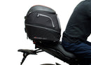 Ventura Yamaha MT-10, MT-10 SP (22 - >) Bike-Pack Kit includes EVO-12 pack, Evo-Rack mounted on the motorcycle, L-bracket with screws, and labeled Adjustable Pack-Rack. Each part is clearly identified in the generic image.