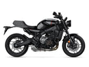 Image showing the Ventura EVO-12 Bike-Pack Kit on a Yamaha XSR 900 (22->), featuring an Evo-Rack, EVO-12 pack, and generic L-Bracket with mounting hardware. Each item is clearly labeled for easy identification.